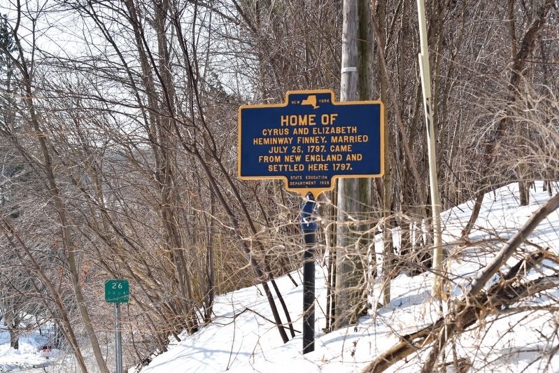 Home of Cyrus and Elizabeth Heminway Finney Marker image. Click for full size.
