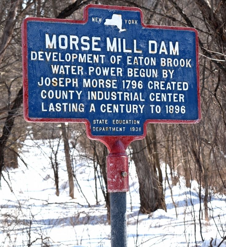 Morse Mill Dam Marker image. Click for full size.