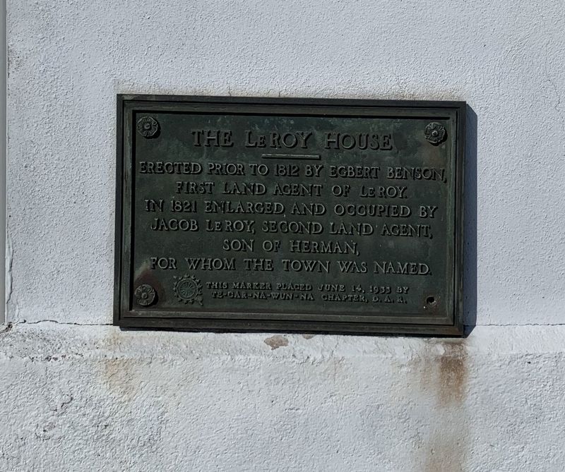 The LeRoy House Marker image. Click for full size.