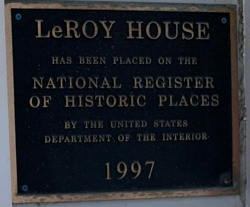 The LeRoy House is on the National Register image. Click for full size.