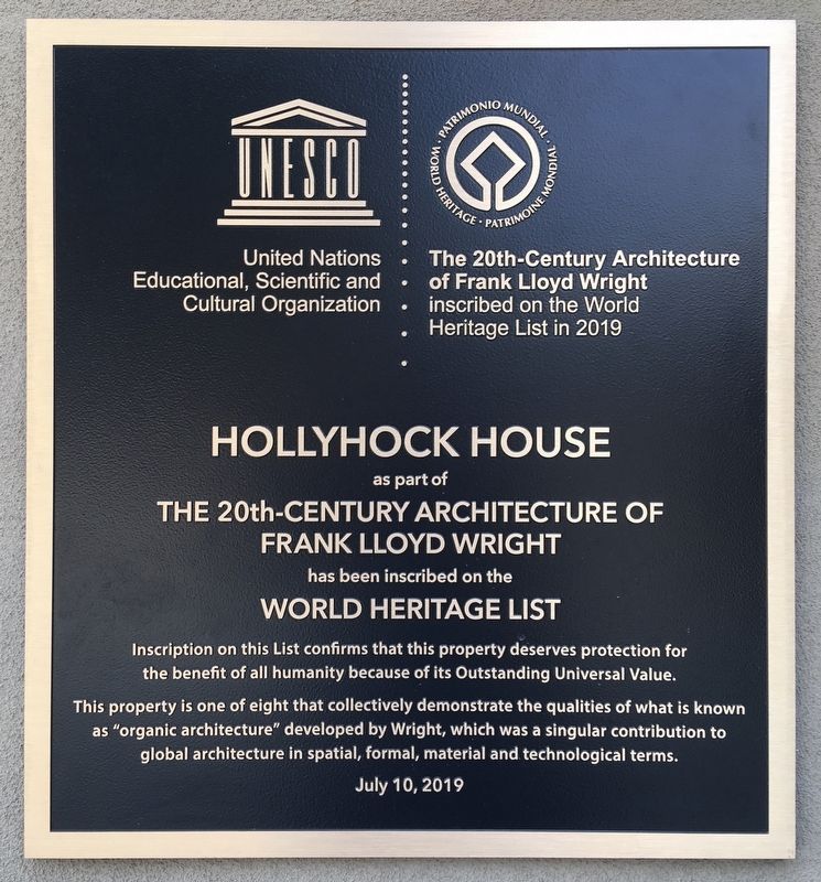Hollyhock House Marker image. Click for full size.