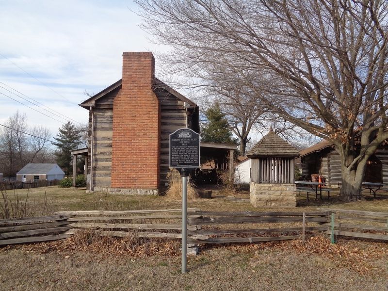 Overland Historical Society and Log House image. Click for full size.