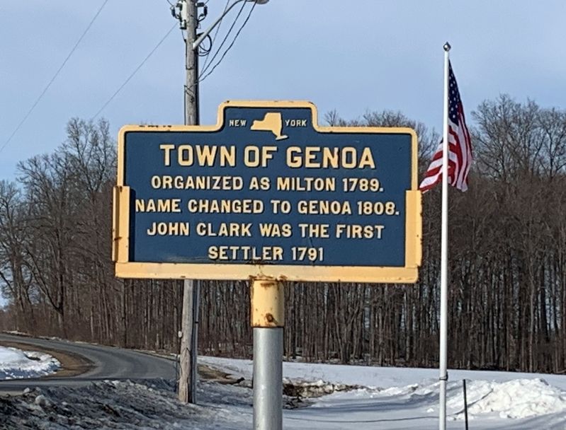 Town of Genoa Marker image. Click for full size.