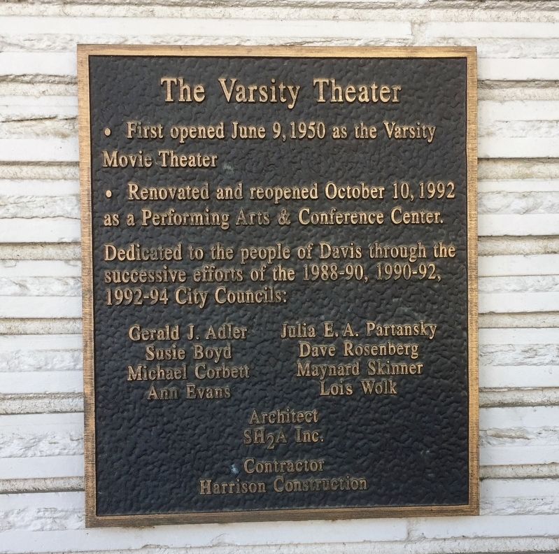 Varsity Theatre Additional Marker image. Click for full size.