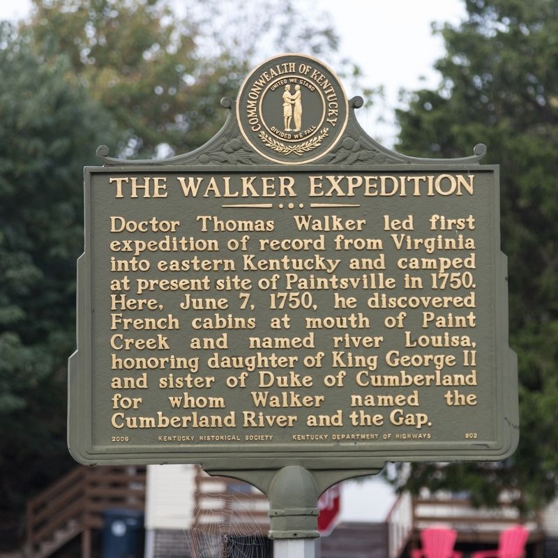 The Walker Expedition Marker image. Click for full size.