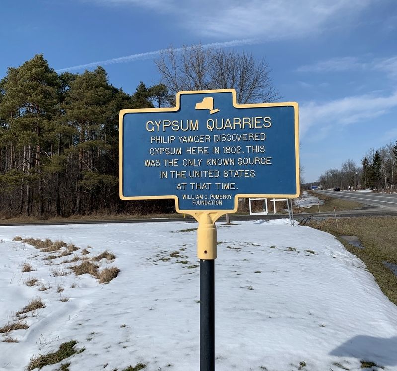 Gypsum Quarries Marker image. Click for full size.