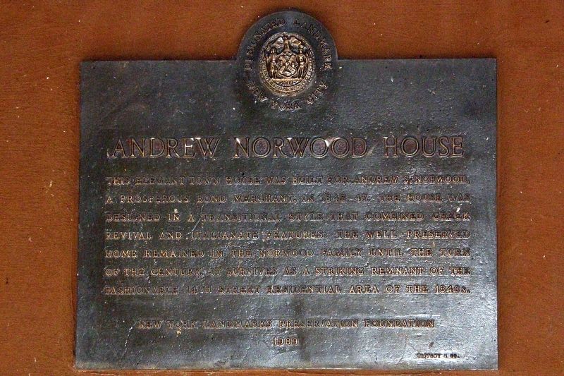 Andrew Norwood House Marker. Click for full size. Andrew Norwood House Marker image. Click for full size.