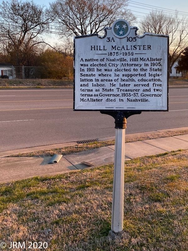 Hill McAlister Marker as seen from R.S.Gass Blvd image. Click for full size.