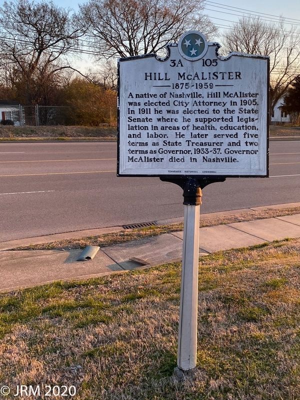 Hill McAlister Marker as seen from R.S.Gass Blvd. Click for full size. Hill McAlister Marker as seen from R.S.Gass Blvd image. Click for full size.