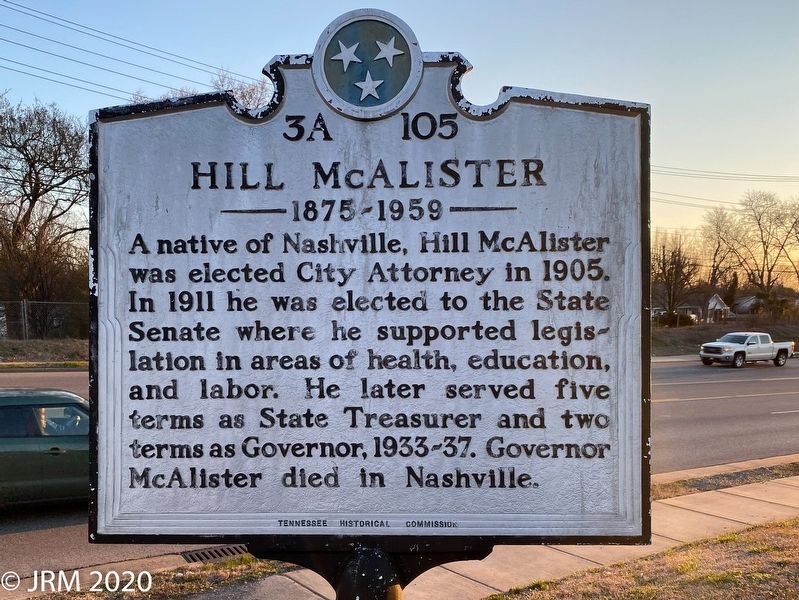 Hill McAlister Marker as seen from R.S.Gass Blvd image. Click for full size.