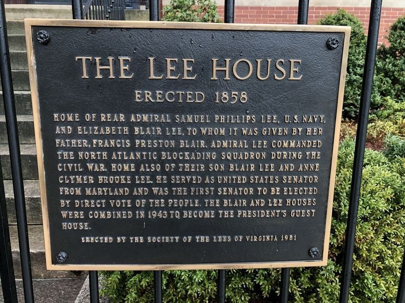 The Lee House Marker image. Click for full size.