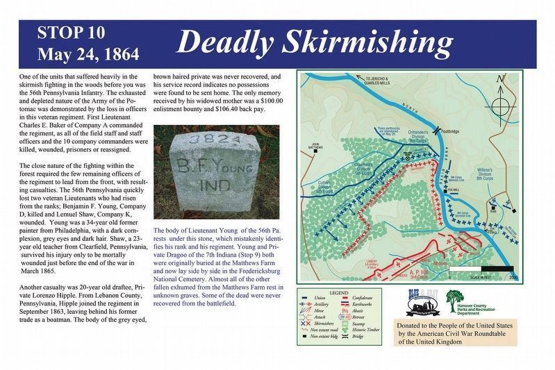 Deadly Skirmishing Marker. Click for full size. Deadly Skirmishing Marker image. Click for full size.