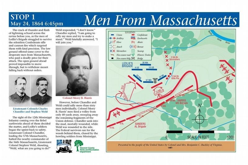 Men From Massachusetts Marker image. Click for full size.