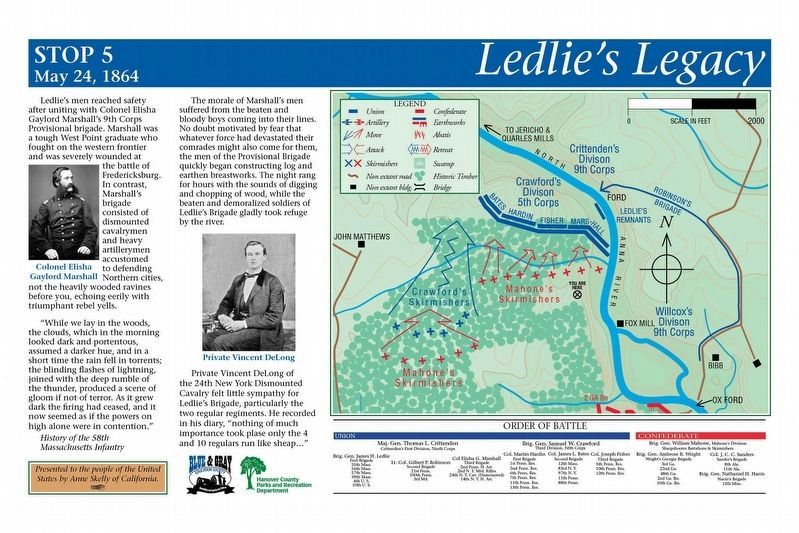 Ledlie's Legacy Marker image. Click for full size.