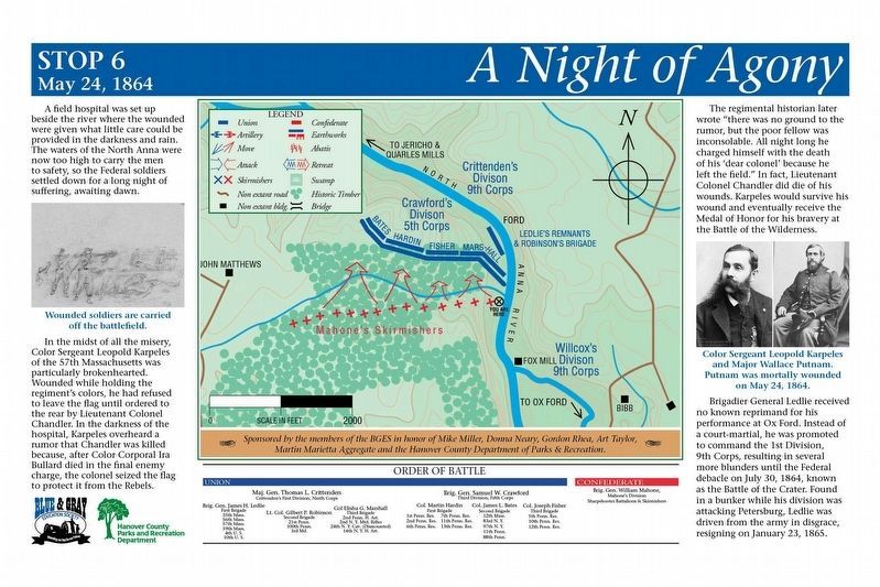 A Night of Agony Marker. Click for full size. A Night of Agony Marker image. Click for full size.