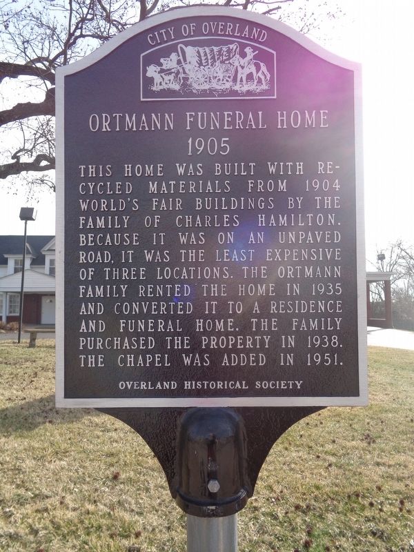 Ortmann Funeral Home Marker. Click for full size. Ortmann Funeral Home Marker image. Click for full size.