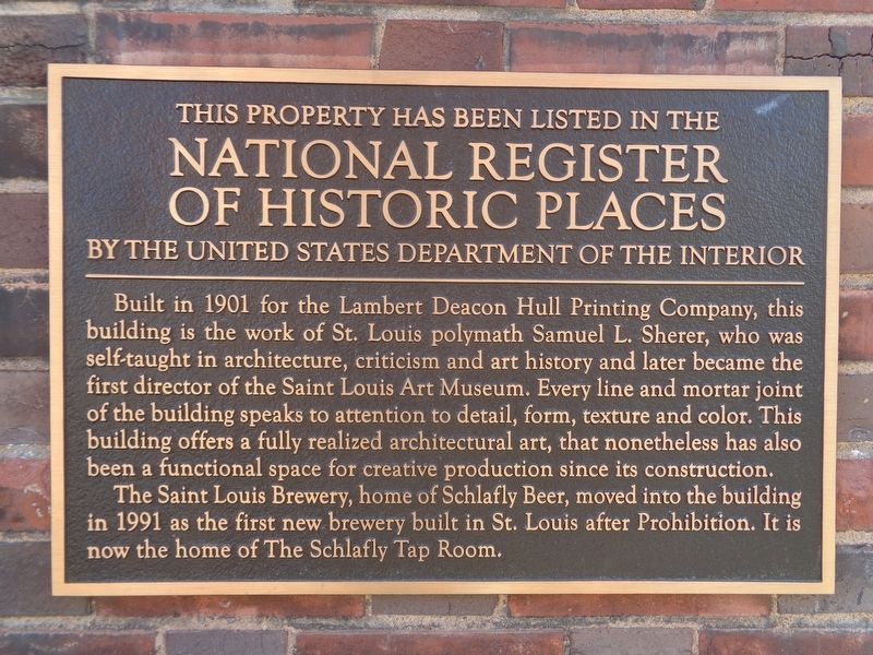 Lambert-Deacon-Hull Printing Company Building Marker. Click for full size. Lambert-Deacon-Hull Printing Company Building Marker image. Click for full size.