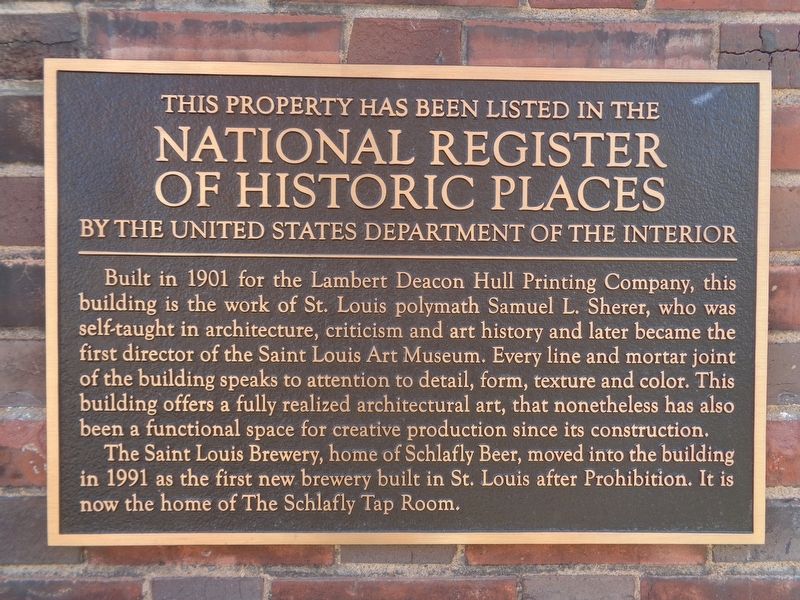 Lambert-Deacon-Hull Printing Company Building Marker image. Click for full size.