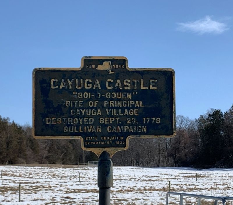 Cayuga Castle Marker image. Click for full size.