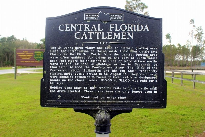 Central Florida Cattlemen Marker-Side 1 image. Click for full size.