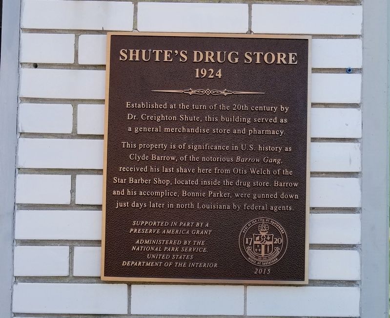 Shute's Drug Store Marker image. Click for full size.