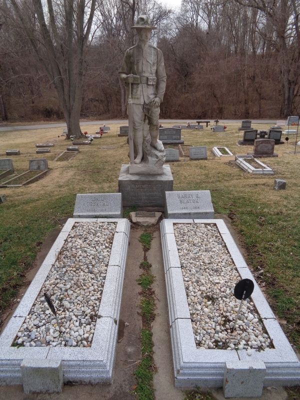 WWI Monument and Doughboy statue. Click for full size. WWI Monument and Doughboy statue image. Click for full size.