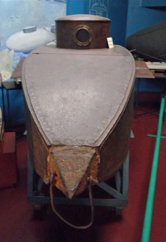 Holland I Submarine (1878) in the Paterson Museum. Click for full size. Holland I Submarine (1878) in the Paterson Museum image. Click for full size.