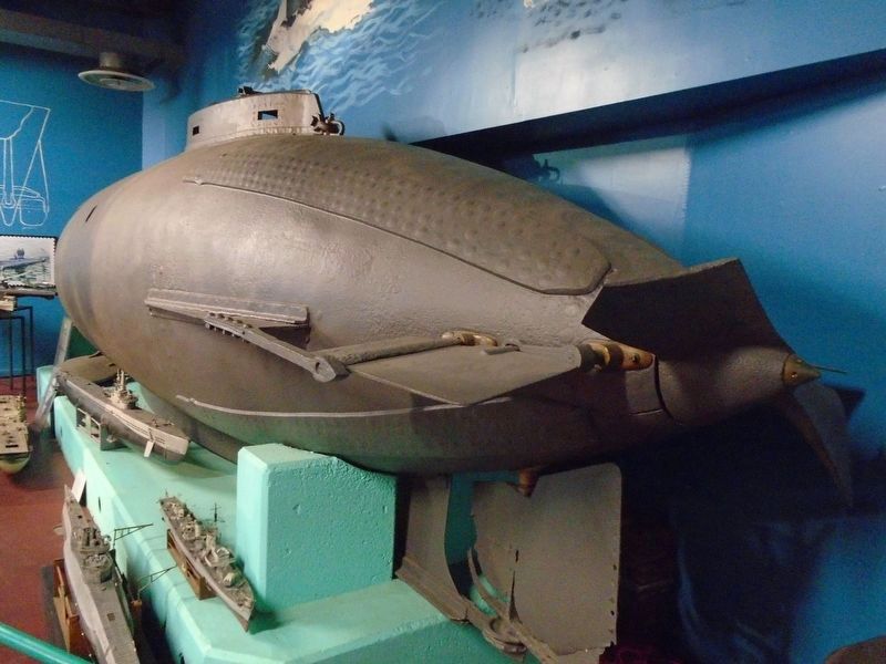 Holland II Submarine (the "Fenian Ram") in the Paterson Museum image. Click for full size.