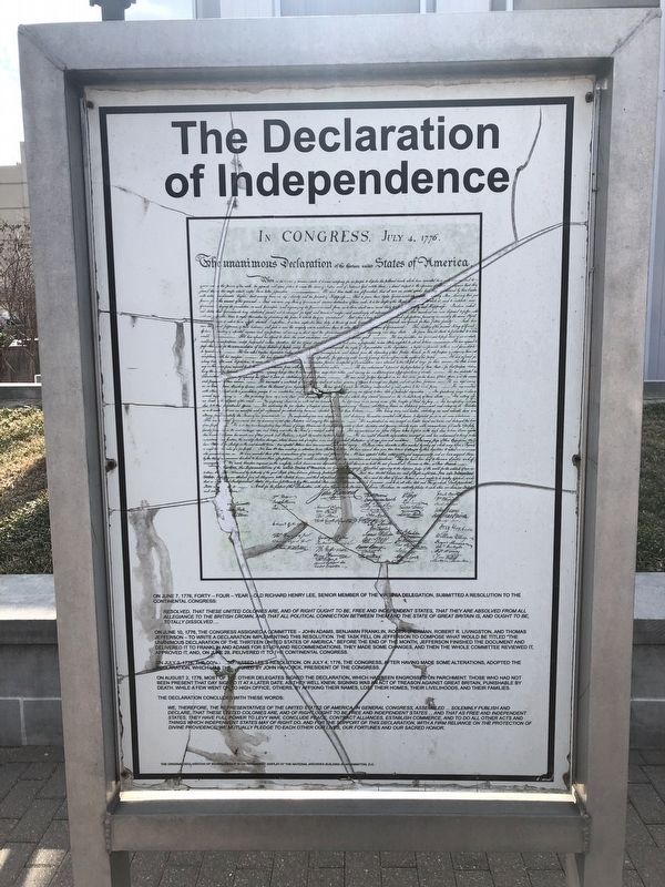 The Declaration of Independence side of the marker image. Click for full size.