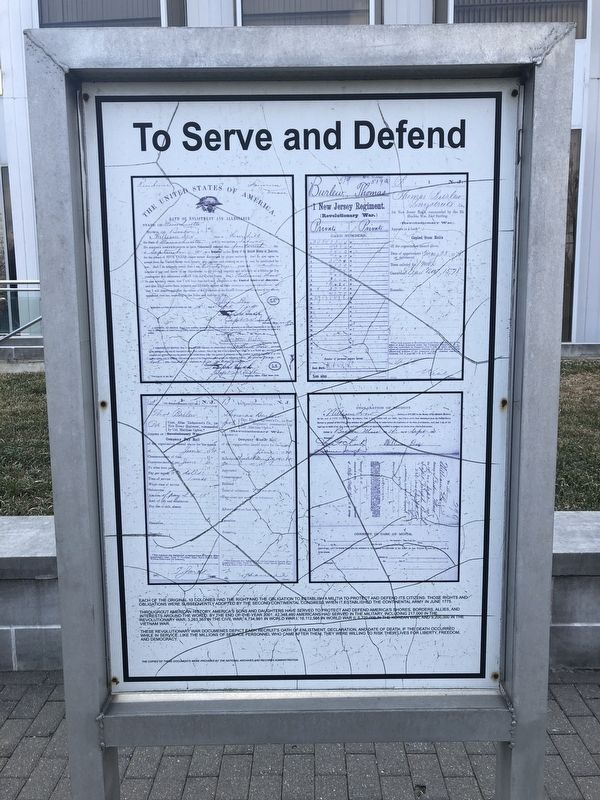 To Serve and Defend side of the marker image. Click for full size.