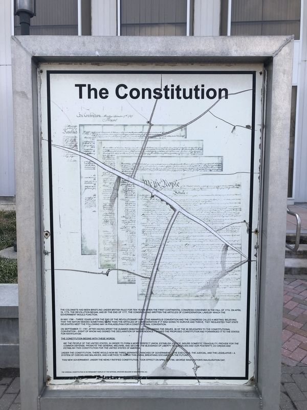 The Constitution side of the marker image. Click for full size.