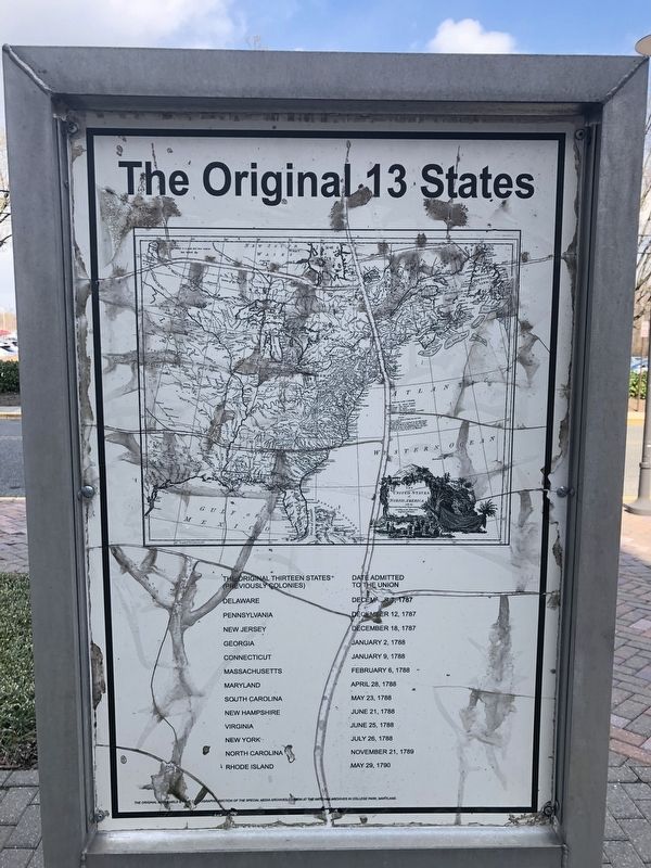 The Original 13 States side of the marker image. Click for full size.