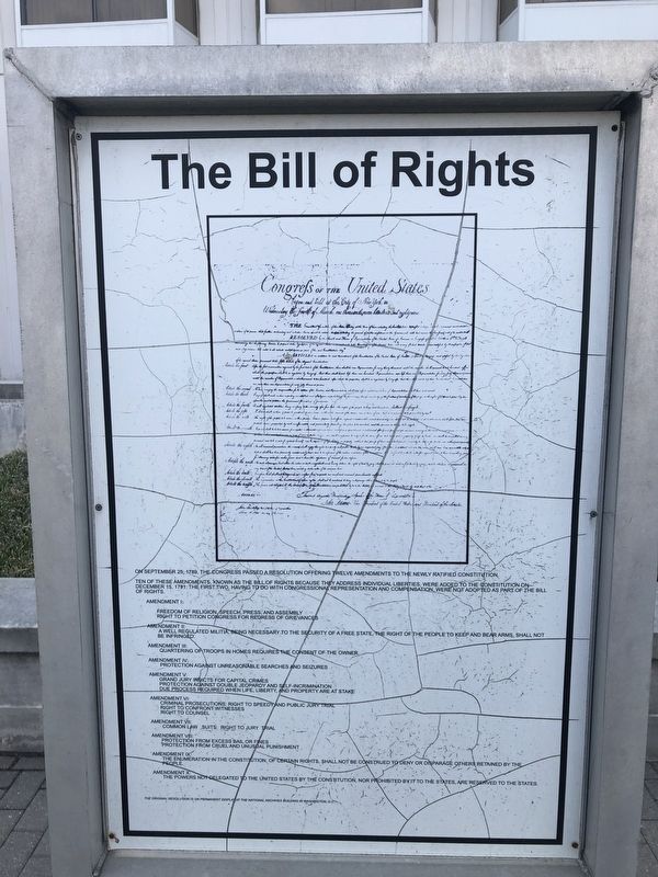 The Bill of Rights side of the marker image. Click for full size.