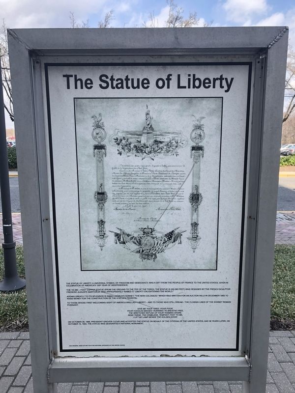 The Statue of Liberty side of the marker image. Click for full size.