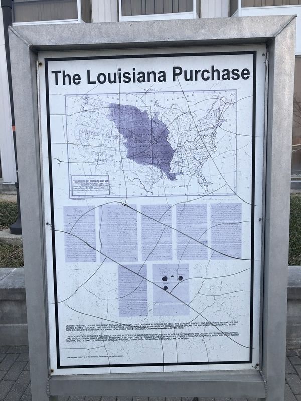 The Louisiana Purchase side of the marker image. Click for full size.