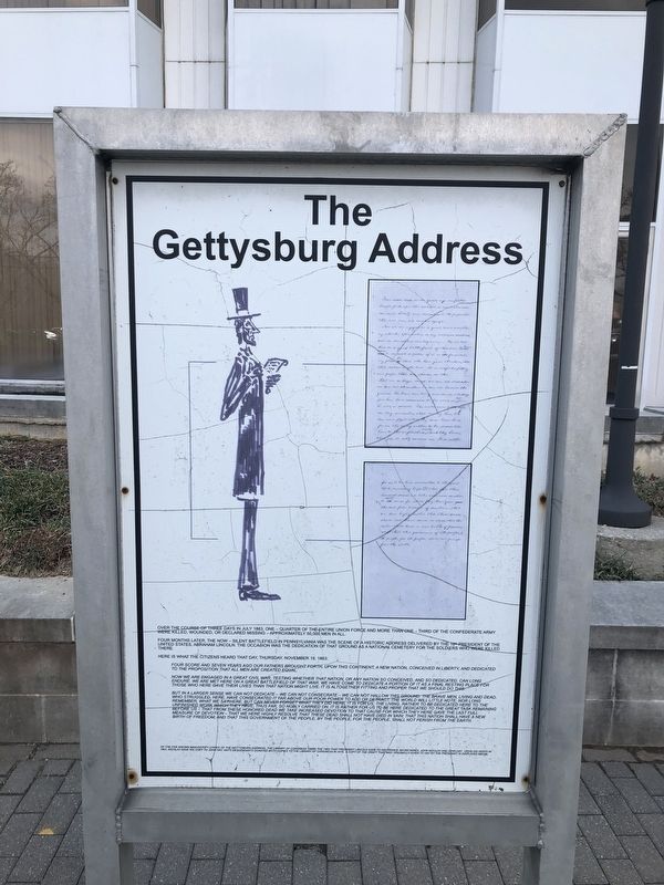 The Gettysburg Address side of the marker image. Click for full size.