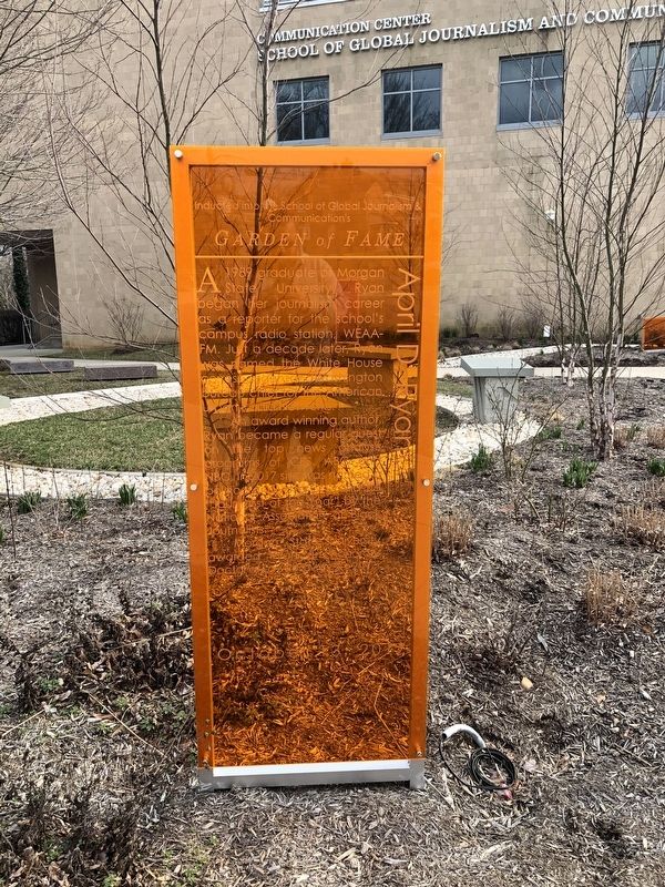 April D. Ryan Marker. Click for full size. April D. Ryan Marker image. Click for full size.