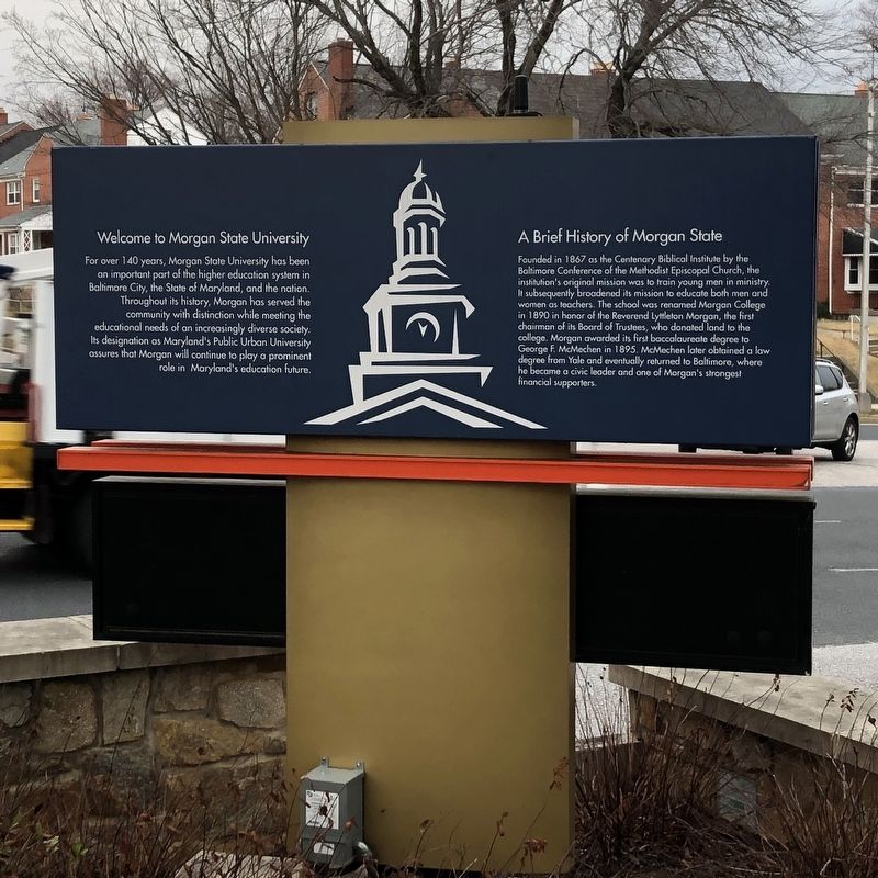 Morgan State University Marker image. Click for full size.