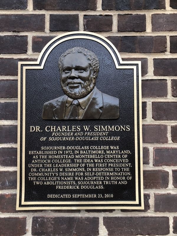Dr. Charles W. Simmons Marker image. Click for full size.