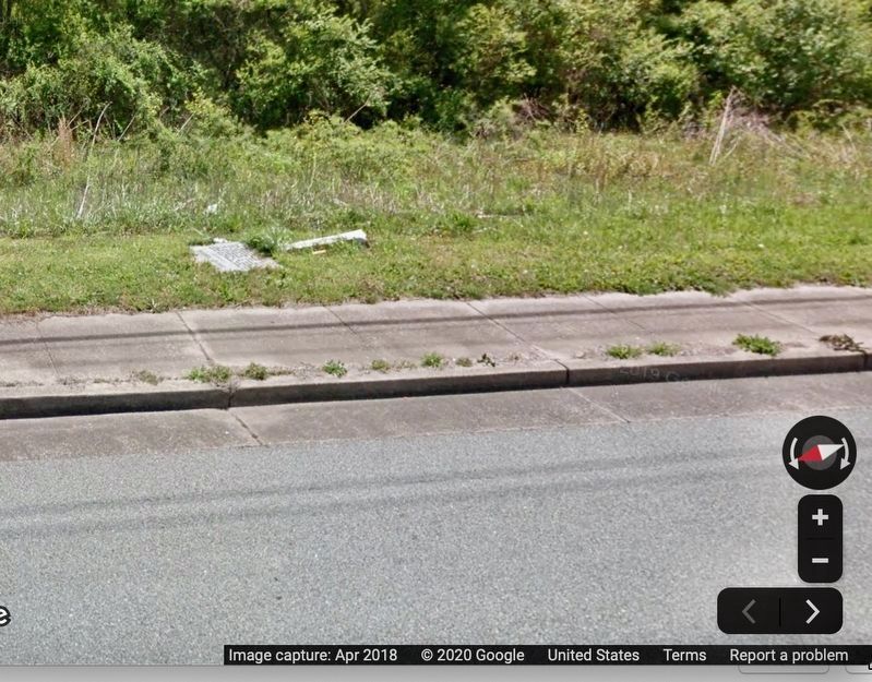 This snapshot from April, 2018 shows marker knocked down.. Click for full size. This snapshot from April, 2018 shows marker knocked down. image. Click for full size.