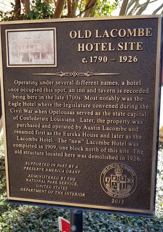 Old Lacombe Hotel Site Marker image. Click for full size.