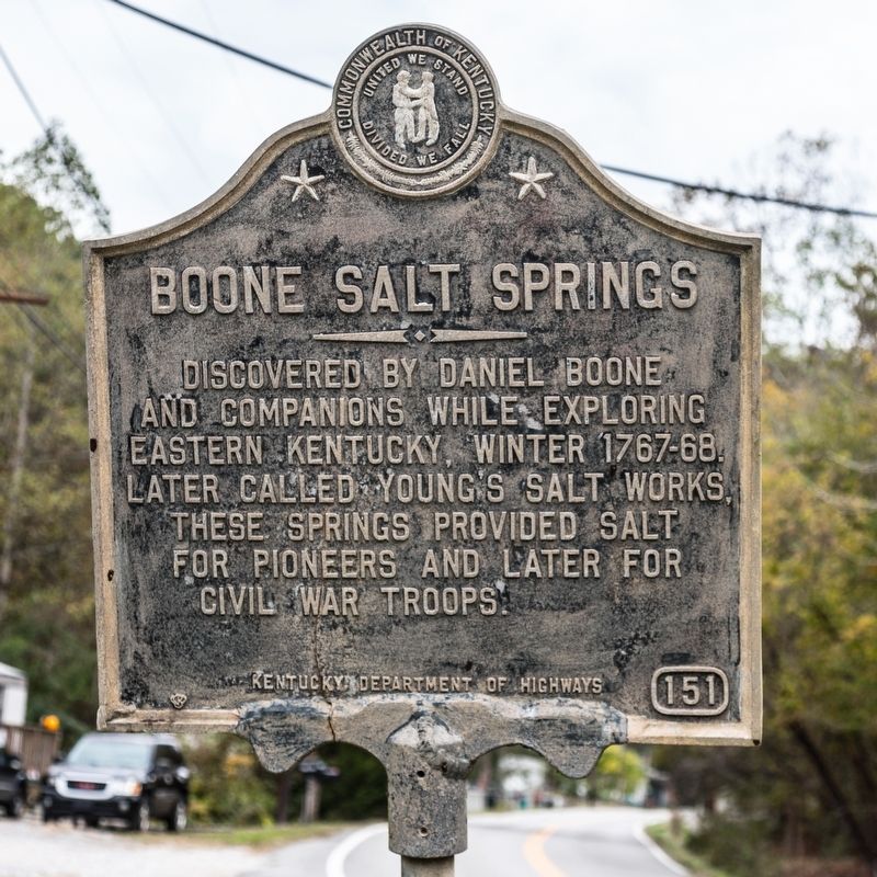 Boone Salt Springs Marker image. Click for full size.