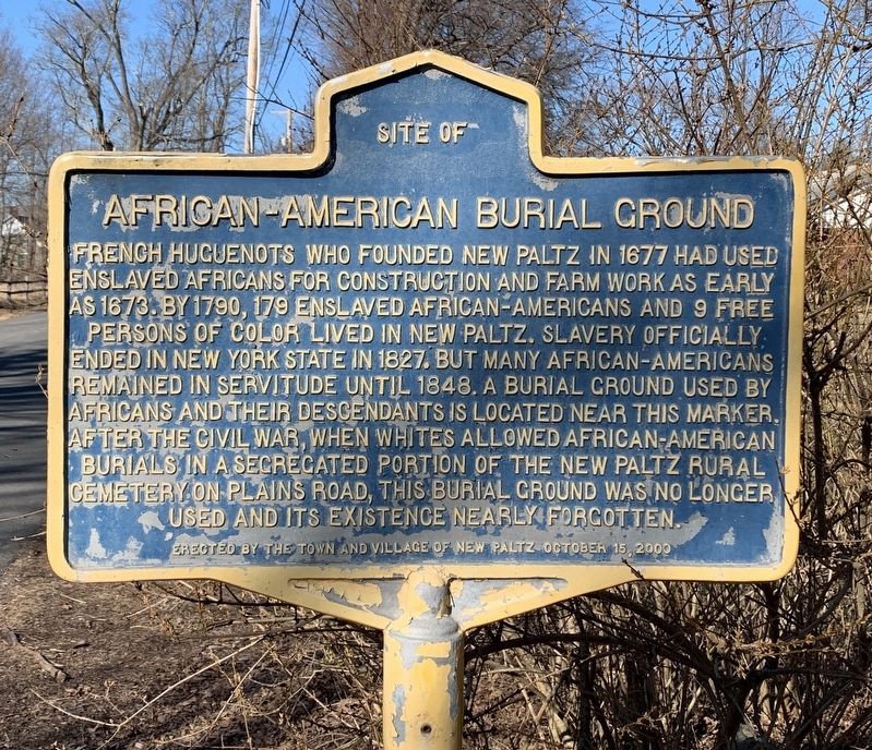African-American Burial Ground Marker. Click for full size. African-American Burial Ground Marker image. Click for full size.