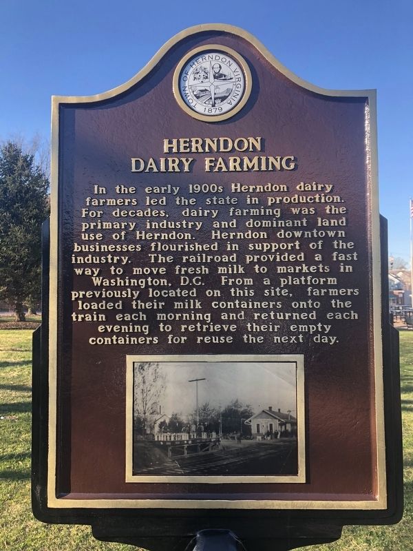 Herndon Dairy Farming Marker. Click for full size. Herndon Dairy Farming Marker image. Click for full size.