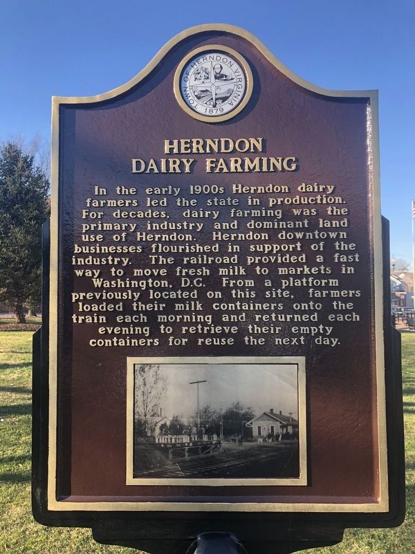 Herndon Dairy Farming Marker image. Click for full size.