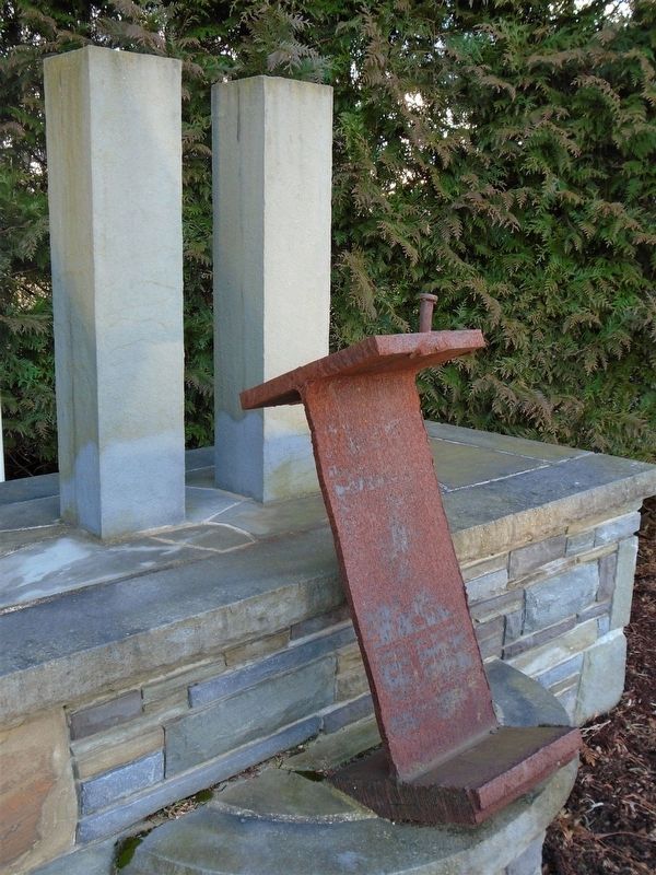 9-11 Memorial Beam from World Trade Center image. Click for full size.