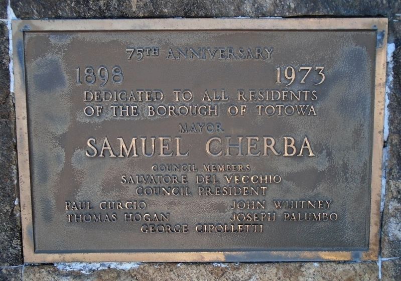 75th Anniversary of Totowa Marker image. Click for full size.