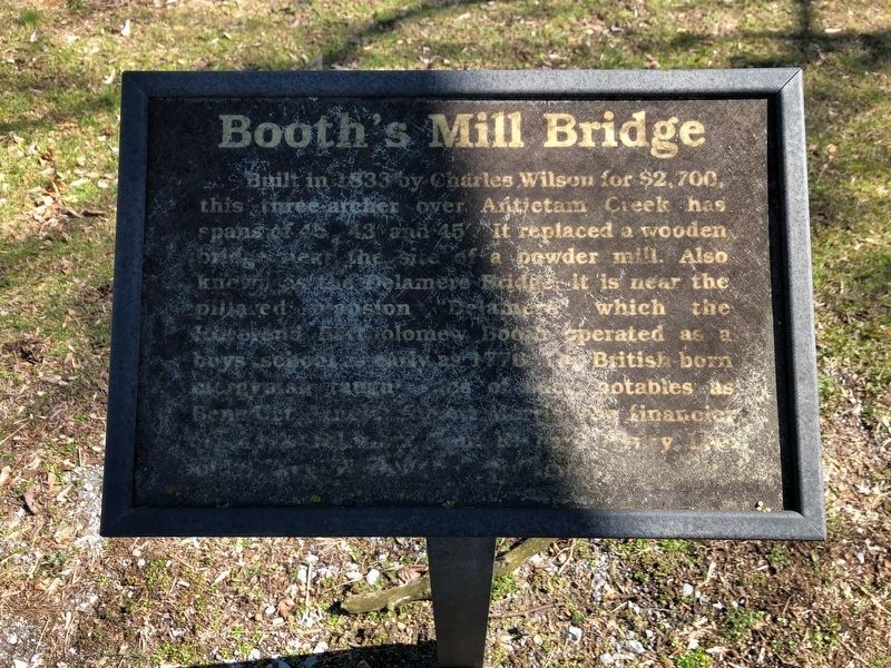 Booths Mill Bridge Marker image. Click for full size.