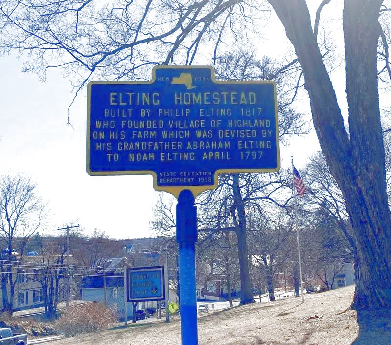 Elting Homestead Marker. Click for full size. Elting Homestead Marker image. Click for full size.