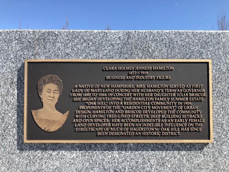 Clara Holmes Jenness Hamilton Marker. Click for full size. Clara Holmes Jenness Hamilton Marker image. Click for full size.